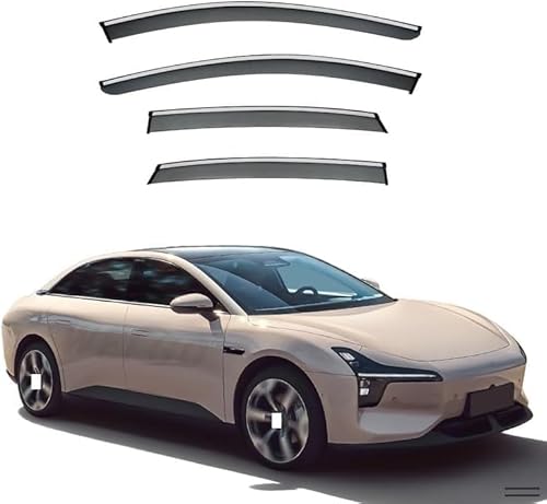 FengXH Window Deflectors for XPeng Mona M03 2024-2025+ - 4pc Smoke Tint, Waterproof, Noise Reducing.