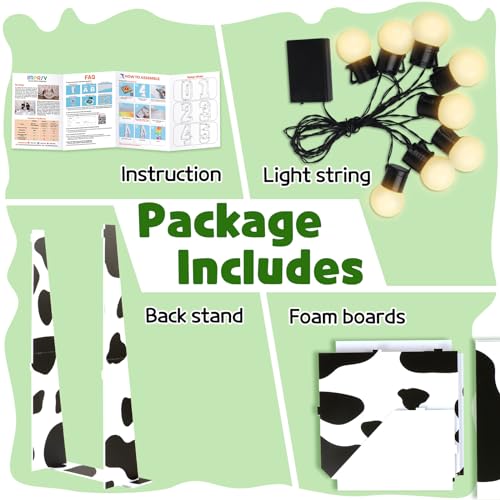 Image of Imprsv Cow Birthday Party Decorations, 3ft Marquee Numbers 4 Light Up Decor