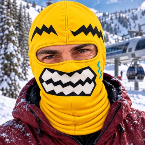 3D Funny Realistic Face Ski Mask,Novelty Old Man Balaclava Full Face Winter - image 3