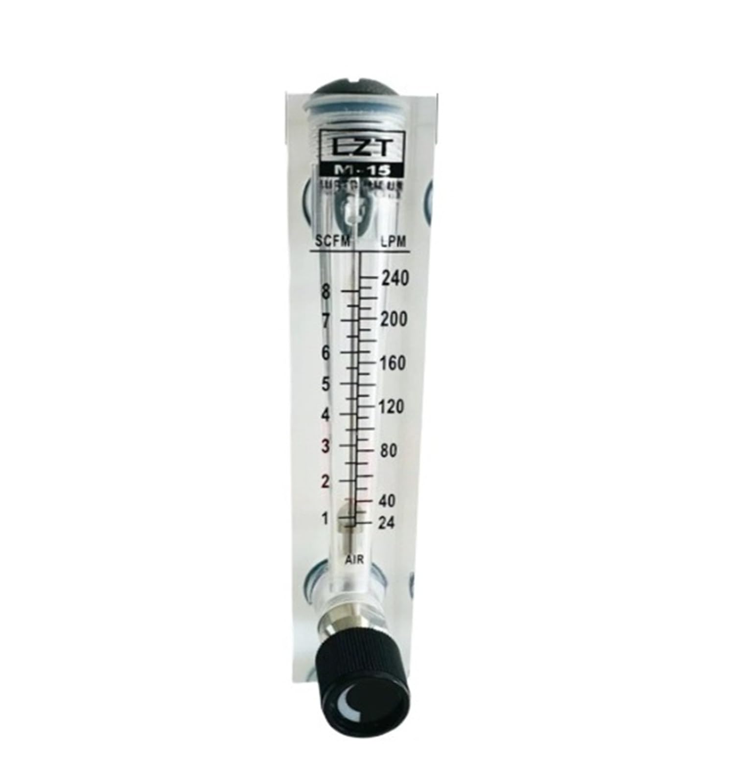 Medidor de flujo de aire montado en panel LZT-15T con línea dual ajustable de 24-240 LPM 1-8 SCFM