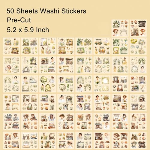 Scrapbooking pour adultes : 50 planches d'autocollants Washi pour journal intime