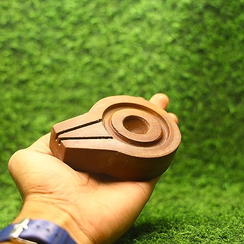 Image of Neelkanth Shivling Stone - Original Narmada Stone Red 4 Inch Jaladhari, Yoni Base, Lingam Holder, Panapitham Shivling Base Pitha Stand For Home