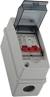 Solar Disconnect Switch, 16A/20A/32A/40A/63A 500V PV DC Isolator, IP65 Waterproof Miniature Circuit Breaker with Transpare...