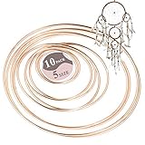 floristik dekoration tischdeko ⭐ Artikelname: Metallringe Gold Für Traumfänger Basteln. Packung enthalten: 10 Stück 5 Größe Metall Gold Traumfänger Ringe (5 cm 8 cm 10 cm 14 cm 16 cm Außendurchmesser, 2 Stück für jede Größe), 2.8mm Dicke. Befriedigt für Ihre unterschiedlichen Bedürfnisse in Bezug auf DIY-Traumfänger Makramee Floristik Wandbehang Mobile Deko und anderes Handwerk.
