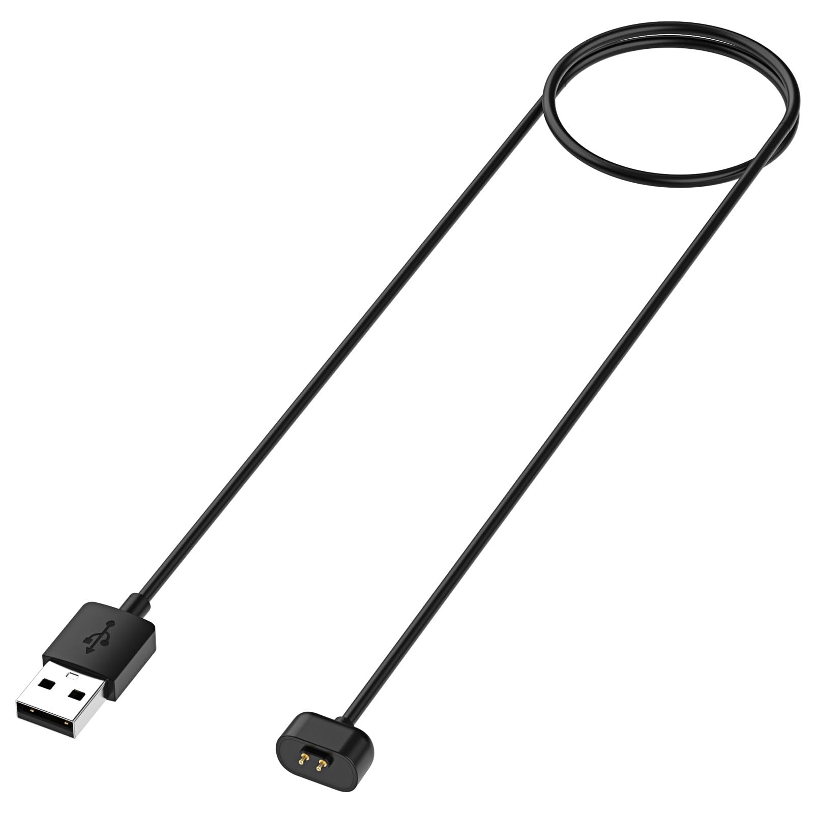 AKYGA AK-SW-48 kabel do ładowania USB, kompatybilny z Amazfit Band 7, 1 m, czarna ładowarka