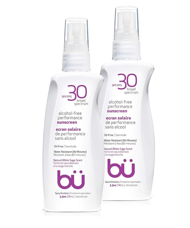 BU SPF 30 Sunscreen Spray for Face and Body Non Aerosol Spray Ultrafine WOWmist TSA Travel Size Sunscreen