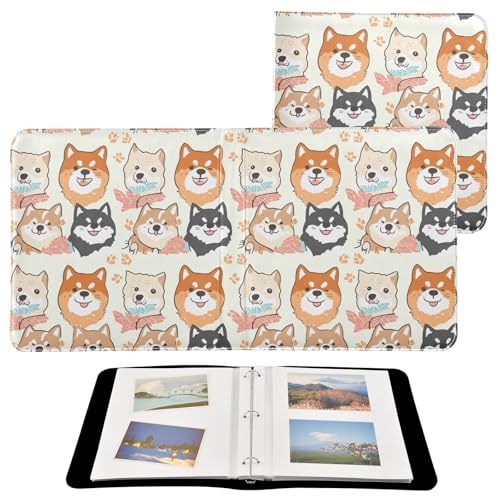 Álbum de Fotos Autoadhesivo DIY Scrapbook Álbum con Perros Dibujos Animados Cuatro Anillados 40 Páginas 8x10 para Recuerdos miniatura 2