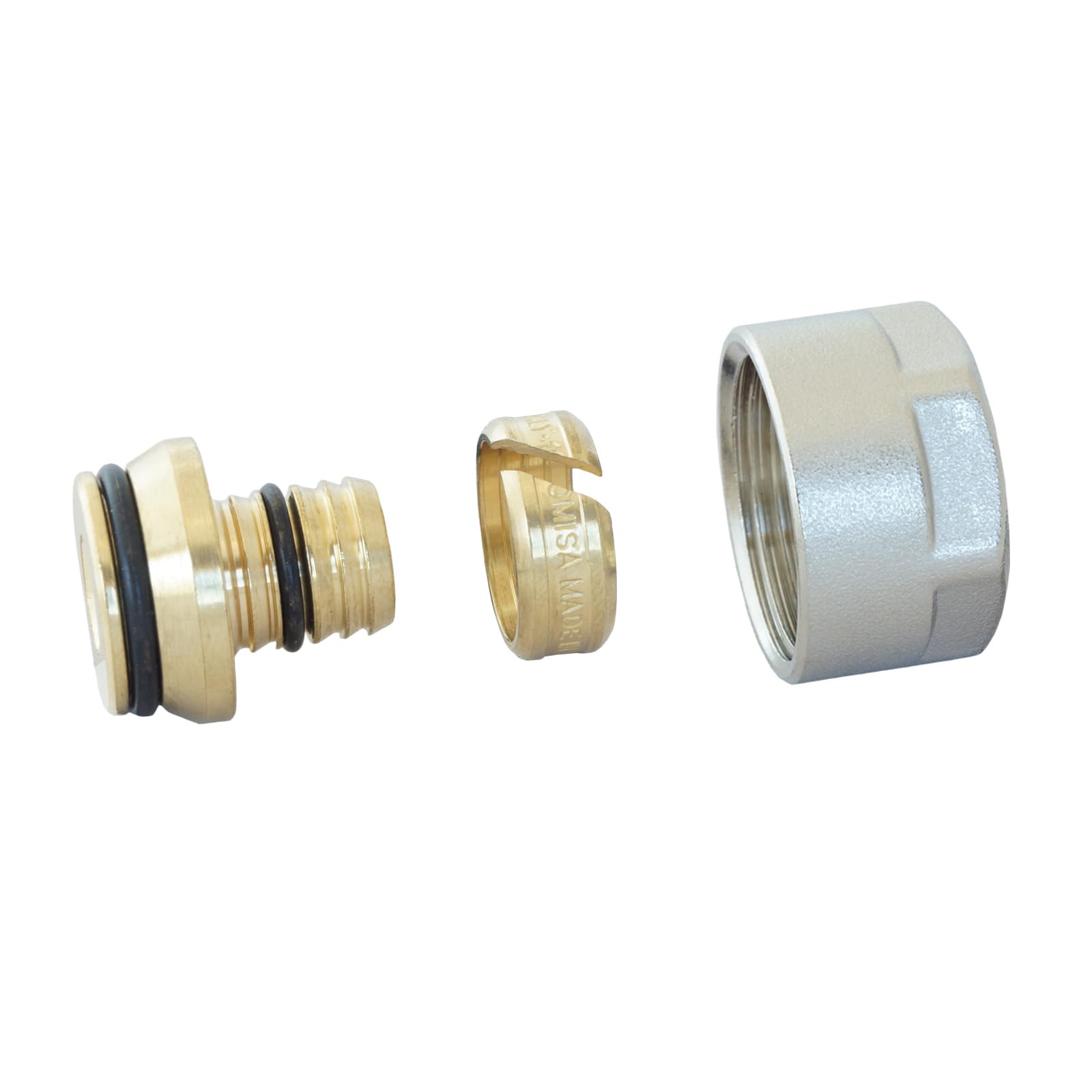 FBH Verteiler-Set ZEWO: 4 Heizkreise, Aufputz, Mit Stellantrieb, 16 x 2,0 Klemmverschraubung