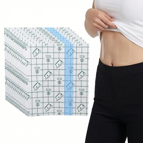 houlishu 30 pieces 6x7 inch Ab Shaping Tape - Invisible transparent abdominal lifting tape suitable for flat abdomen and apron abdomen