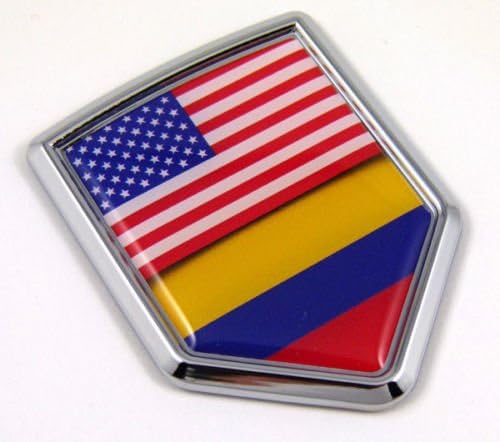 Pegatina 3D con emblema colombiano de Estados Unidos y Colombia