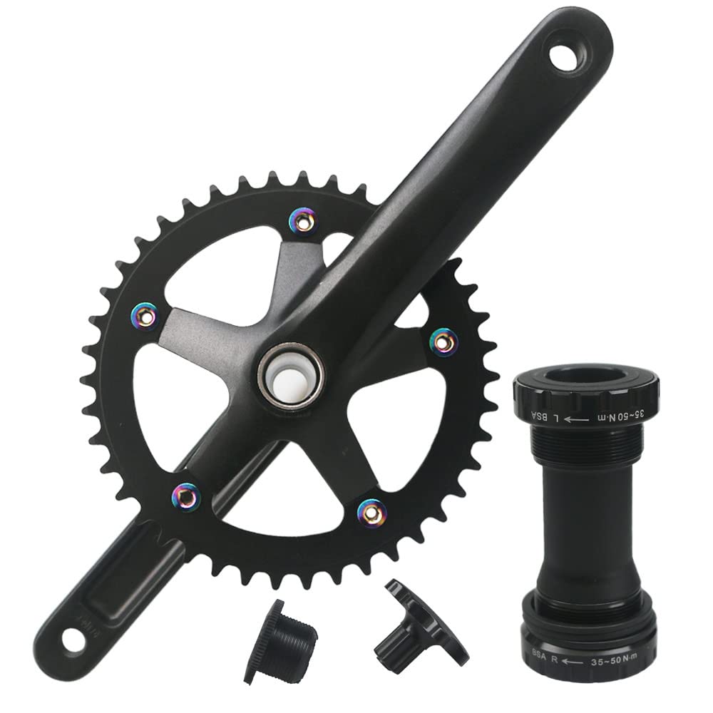 Guarnitura Mtb Crankset della bici da strada BCD 130mm. Crankset della bicicletta MTB 152mm 165mm 170mm Bracci a manovella for biciclette in lega di alluminio parti in lega di biciclette 42t Guarnitur
