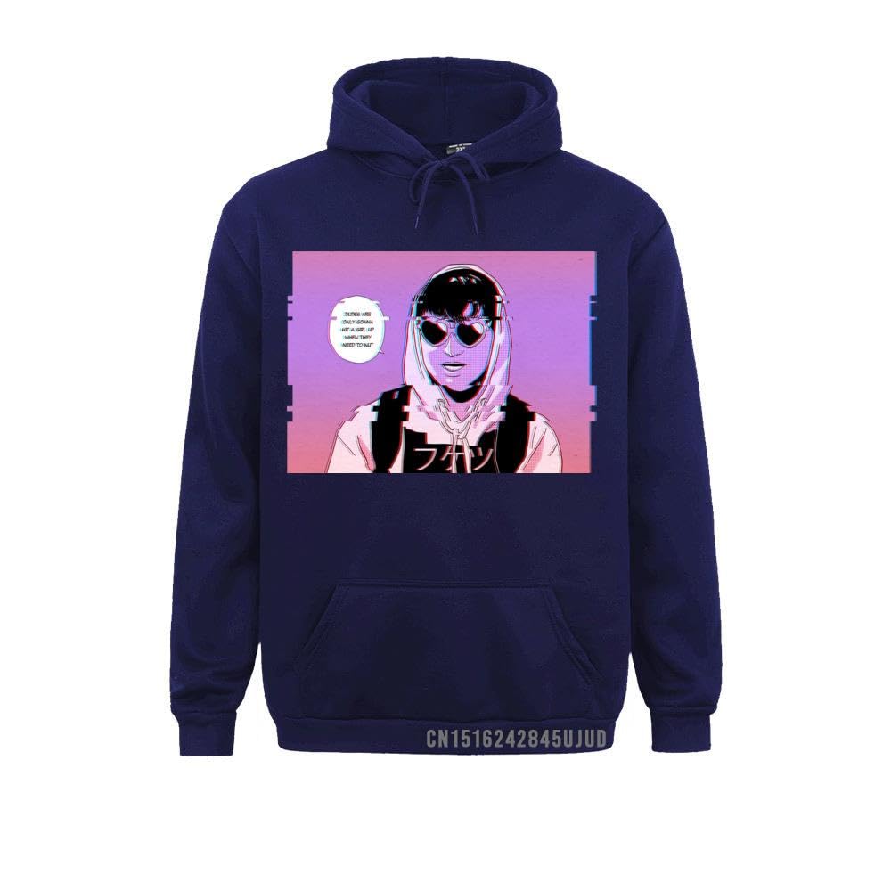 Fashion Shirts Joji Men's Hoodie Filthy Frank Pink Guy Meme Japanese  Unique Coats Long Sleeve Hoodies Gift Idea Clothing (Navy Blue, XL)