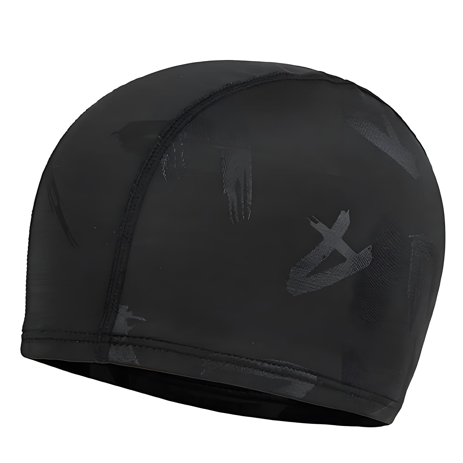 1 Unidad Gorro De Baño Para Adultos, Tejido Pu Flexible, Estampado Con La Letra A, Elástico Cómodo, Para Natación Unisex Hombre/Mujer, Duradero