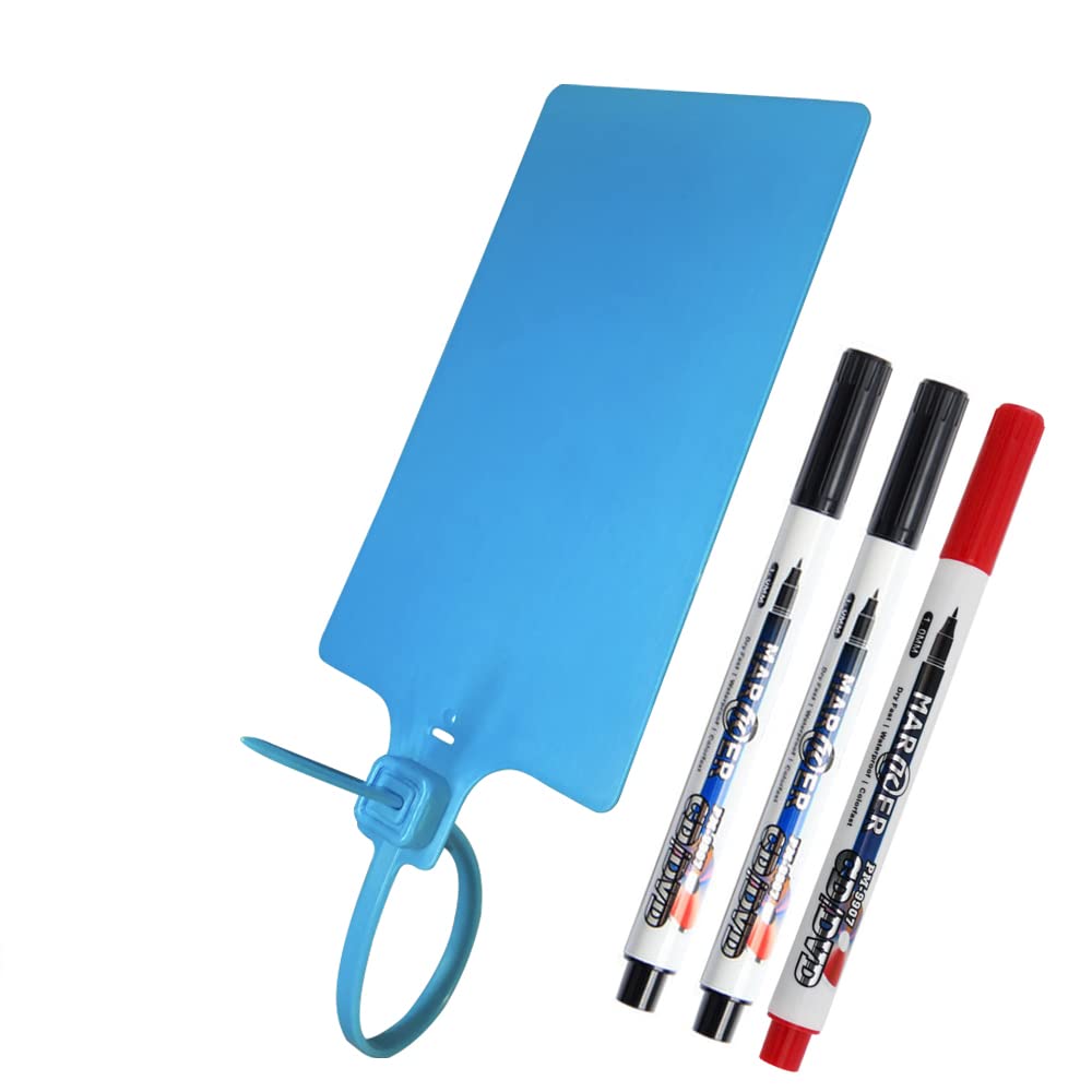 400Pcs Plastic Seals Shipping Label Tags, Writable Marker Big Sign Tie for Logistics, 255mm Total Length Self Locking Inventory Waterproof Tag