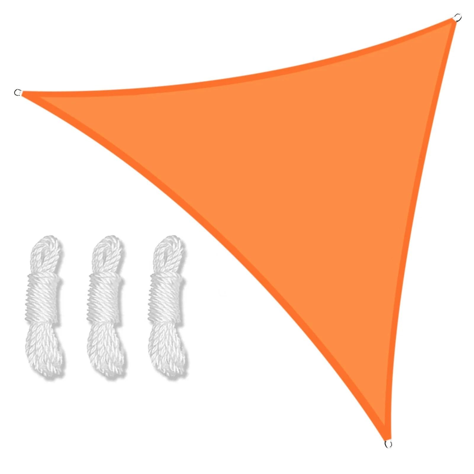 Voile d'ombrage triangulaire contre la pluie et le soleil de terrasse 5m