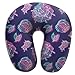 Produktbild Sabalone Nackenkissen Magic Flowers Pattern U-förmiges Reisekissen Ergonomisch konturiertes Design Waschbarer Bezug