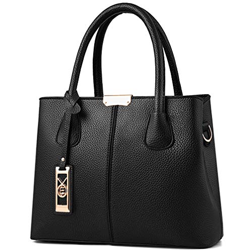Cocifer XMQB888-BLACK Women Top Handle Satchel Handbags Shoulder Bag Tote Purses Messenger Bags thumb #1