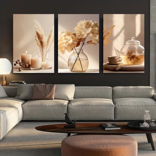Décoration murale moderne beige pour habiller un grand mur vide