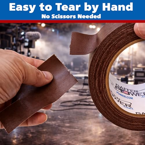 Image of Gaffer Power Brown Gaffer Tape 2 inch x 30 Yards - Made in USA, Professional Grade, No Residue, Non-Reflective Matte Cloth Tape for Stage, Photography & Cable Management