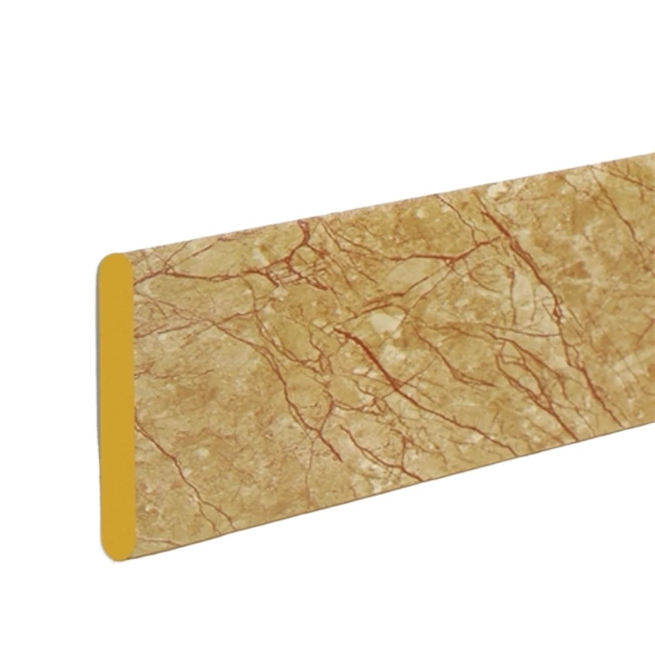 Finiture Del Battiscopa 2 pz m battiscopa autoadesivo linea 3D adesivo da parete ispessito anti-collisione strisce decorative camera letto soggiorno d'angolo(Gold agate)