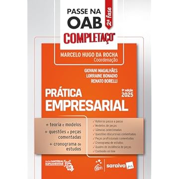 Capa do livro Passe na OAB 2ª Fase - Completaço - Prática Empresarial - 9ª Edição 2025
