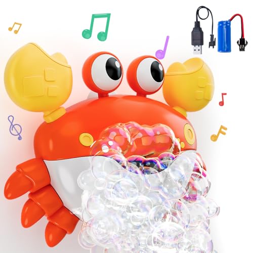 Image of Bath Toys for Kids Ages 1-3: Bath Bubble Machine with 12 Music - Bath Toys Toddlers 2-4-8 Bathtub Bubble Maker - Bath Toy for Babies 12+ Months