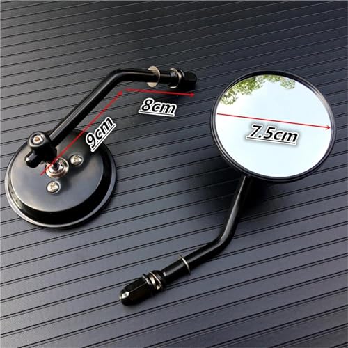 Espejos retrovisores para Harley Electra Glide y Dyna con acabados robustos en negro mate 4