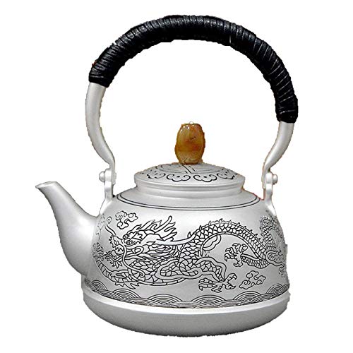 No-Branded Teiera d'Argento hkrstssxj Sterling Silver 999 Teiera Fatta a Mano Giapponese Tea Pot Laterale Maniglia Home…