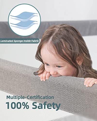 Cercoveu Bed Rail For Toddlers, Extra Tall（Height Adjustable） Specially Designed For Twin, Full, Queen, King Size, California King Bed - Safety Baby Bed Guard Rails For Kids (One Side 78.7" X 27") #TOP5