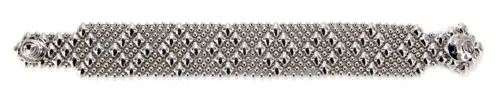 Liquid Metal by Sergio Gutierrez - 3 Sizes - SG Black Velvet Pouch Included. Chrome Plated Bracelet B4-N