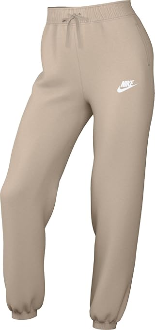 nike women's sportswear essential fleece pants birch heather