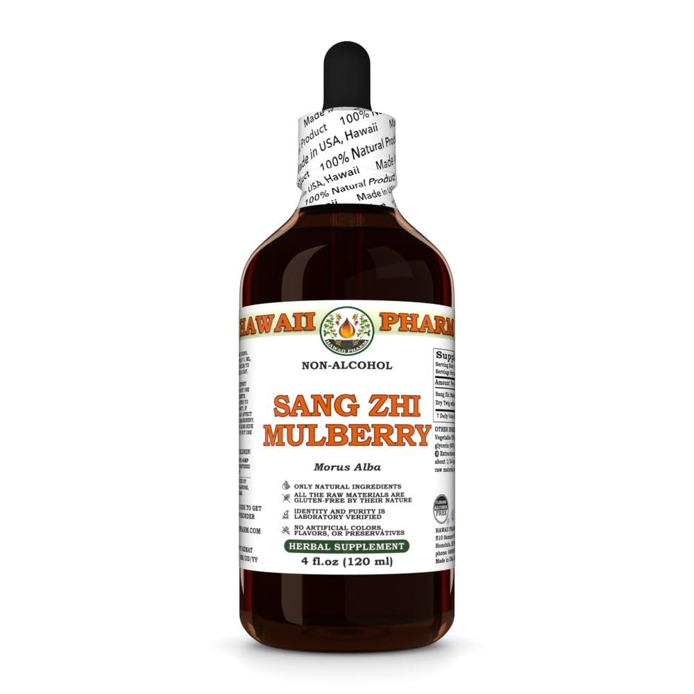 Hawaii Pharm Sang Zhi Mulberry Twig Alcohol-Free Extract, 4 fl oz 4 Fl Oz (Pack of 1)