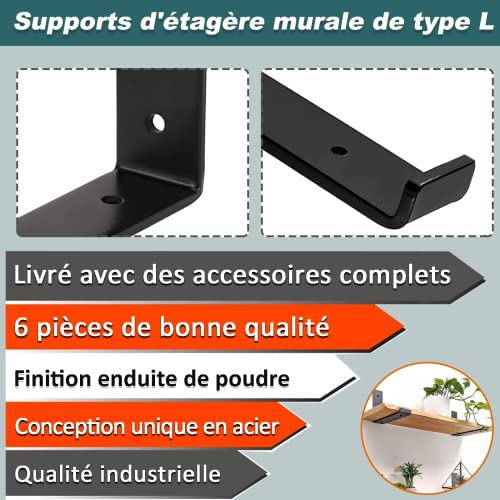 Support etagere murale robuste de 30cm pour stopper l'affaissement - 6