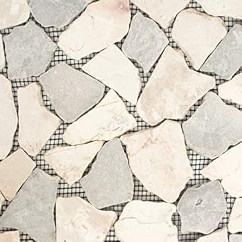 Mosaik Fliese Marmor Naturstein Grau Beige Bruch Ciot Grau Botticino Fur Boden Wand Bad Wc Dusche Kuche Fliesenspiegel Thekenverkleidung Badewannenverkleidung Mosaikmatte Mosaikplatte Amazon De Baumarkt
