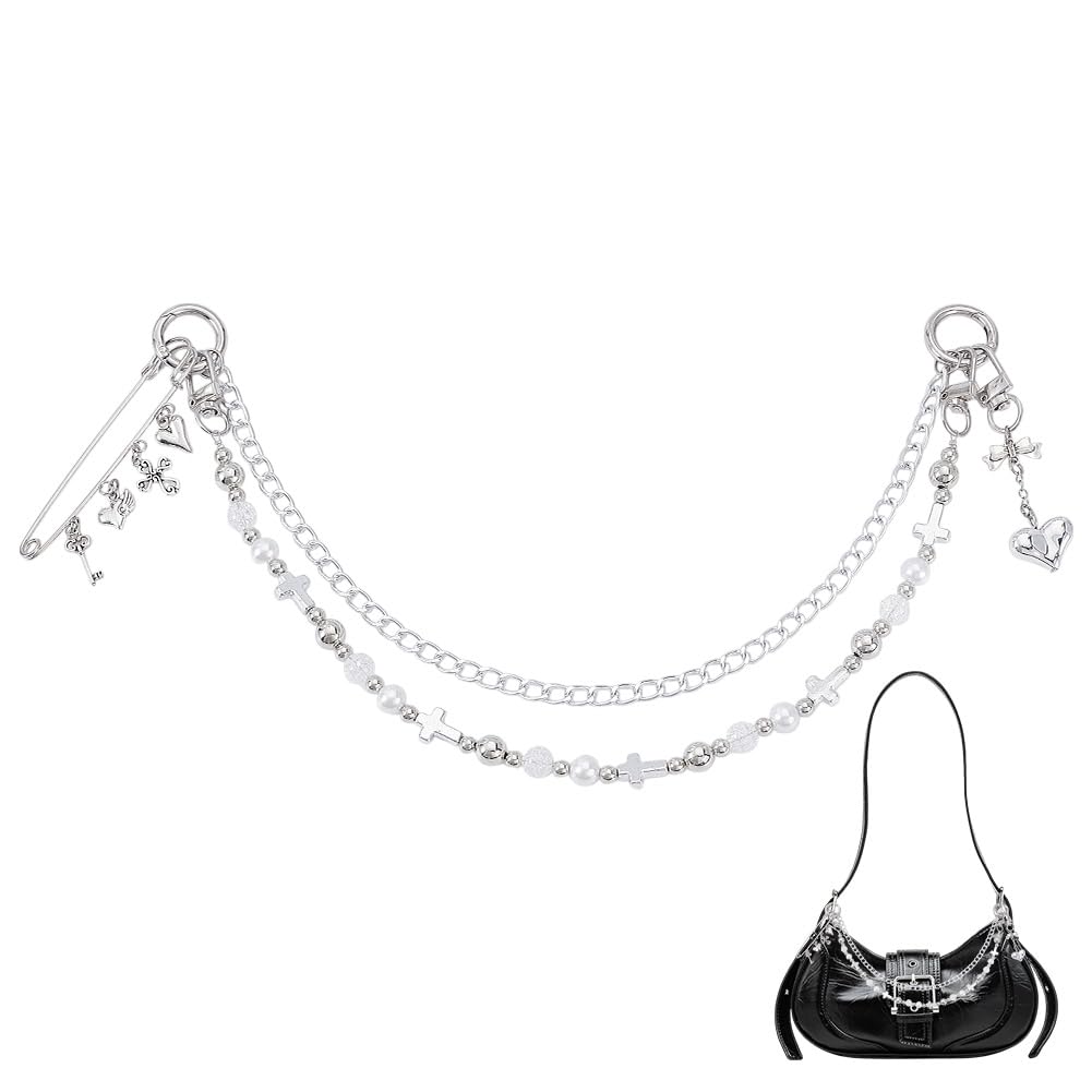 NBEADS 4 in 1 Bag Charms Set, 418mm Bow Bag Elegant Purse Purse Keychain Handbag Charm Cute Handbag Accessories Keychain DIY Bag Accessories for Women