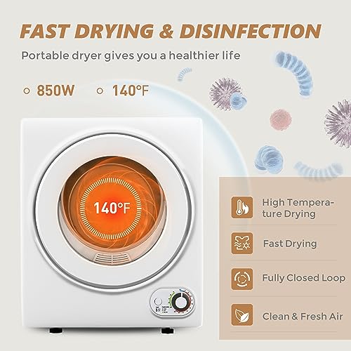 Image of Euhomy Portable Clothes Dryer for Laundry, 120V Electric Dryer