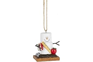 Midwest-CBK S'Mores Teacher with Books, Ruler and Apple Ornament