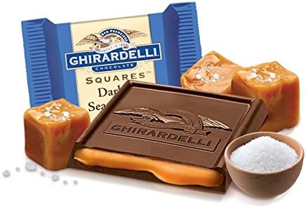 GHIRARDELLI SALTED CARAMEL DARK CHOCOLATE SQUARES 10