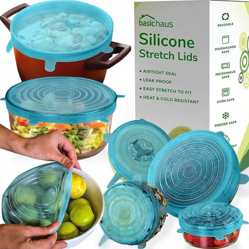 Reusable Silicone Stretch Lids for Food Storage (7-Pack)