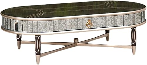 Mesa auxiliarmesa auxiliar vintage y de lujo con almacenamiento mesa auxiliar rectangular con espejo mesa de centro de decoración de sala de estar