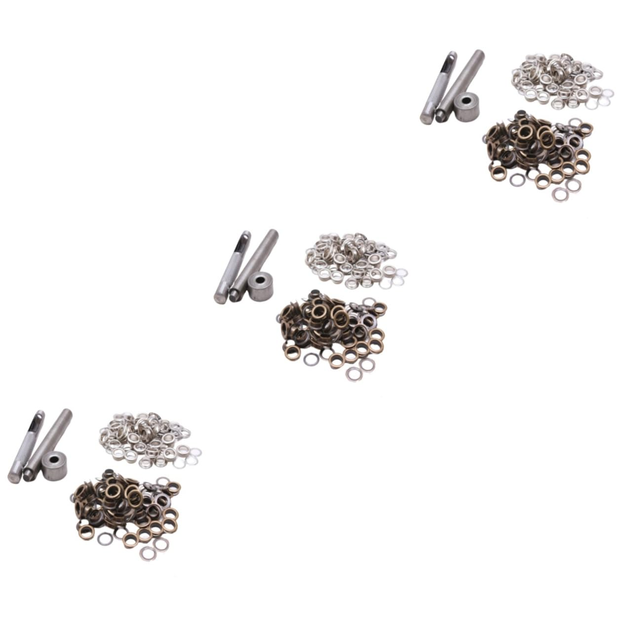 VILLCASE 300 Set Di Robusti Occhielli in Ottone Set Di Bottoni Kit Di Occhielli Con Bottoni Colorati Per Artigianato Scarpe Abbigliamento