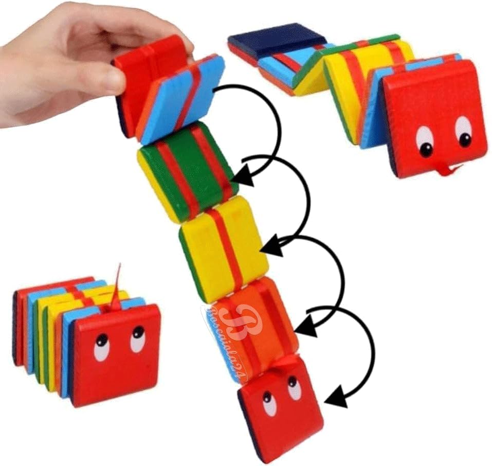 Wooden Jacobs Ladder Toys as Birthday Gift for Kids| Classic Fidget Learning Toy, Colourful Blocks | Magical Illusion Fun, Toys for Goodie Bags (B0CK3ZGDF5) Amazon Price History, Amazon Price Tracker