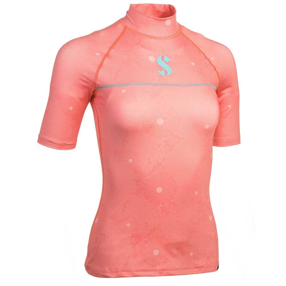 SCUBAPRO Rash Guard - T-Flex Coral SHS U50 Donna (IT, Testo, S, XXL, Regular, Regular)