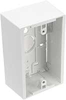 Leviton 42777-1WA Surface Mount Single Gang Backbox, 1.89" Deep White Plastic - Raceway Compatible