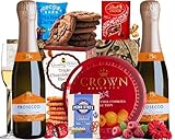 Ant&Chid Prosecco and Snacks Gift Hamper, Sparkling Wine with Gourmet Treats, Gifts for Women, Gifts for Her on Birthdays, Anniversaries, Christmas, Easter & Valentine’s