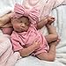Full Body Silicone Reborn Baby Dolls Open Mouth - 20 Inch Lifelike Sleeping Newborn Girl Anatomically Correct Baby Doll Advanced Painted Gift (Girl, Dark)