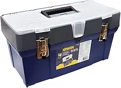 Irwin Caixa de Ferramentas de 19 Polegadas, com Tampa Organizadora, Ideal para Armazenar suas Ferramentas, Modelo IWST19061LA