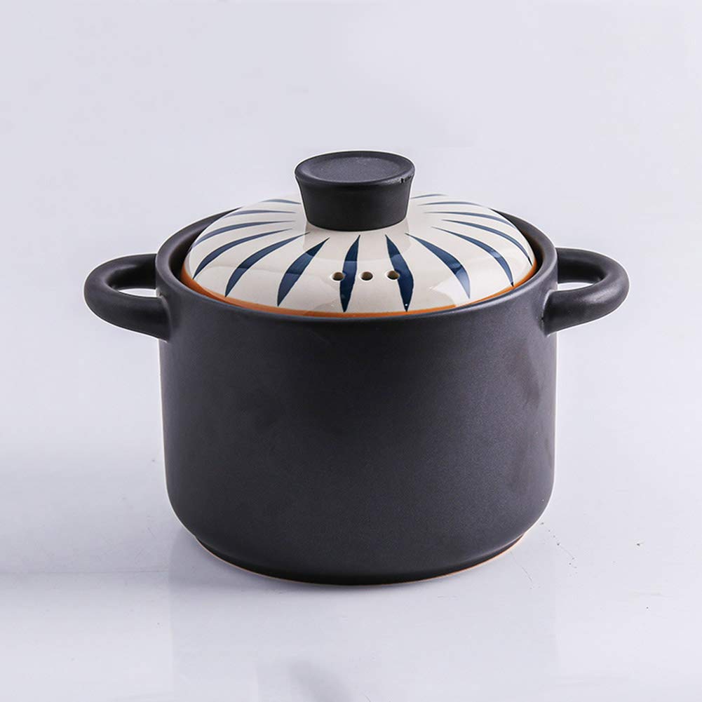 Anti-scalding Binaural Dutch Oven,Medicine Herbs Pots,High Capacity Ceramic Casserole,Sustainable Saucepan For Cook Kitchen Banquet A 6l