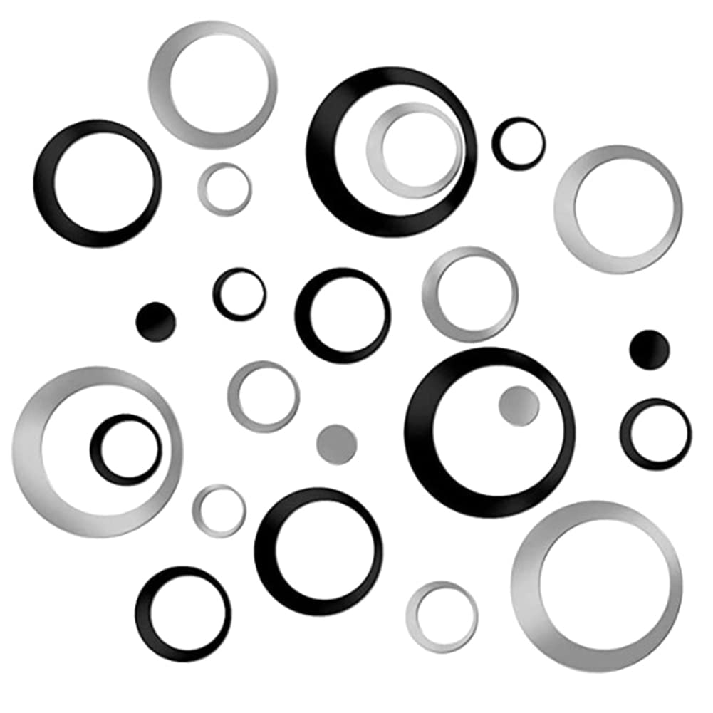 24 Specchi Mosaico Adesivi Cerchi - Decorazione Parete Rimovibile, 3D Fai Da Te - Foto 3