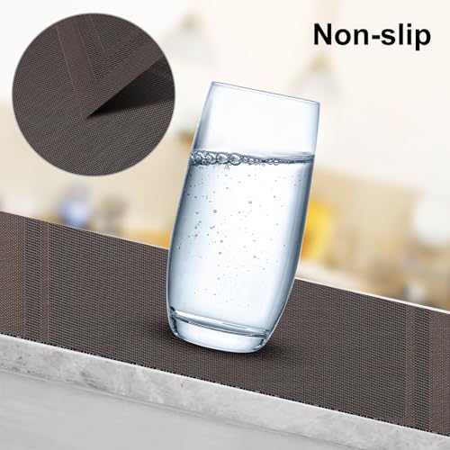 Image of Aofmee Placemats Set of 6, Washable PVC Place Mats, Heat Resistant Non-Slip Table Mats, Woven Vinyl Plastic Placemats for Dining Table Decor, Stain Resistant Kitchen Table Placemats, Easy to Clean